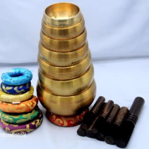 Premium Hand Beaten Chakra Set Singing Bowls - Authentic 7-Piece Tibetan Meditation Bowl Set