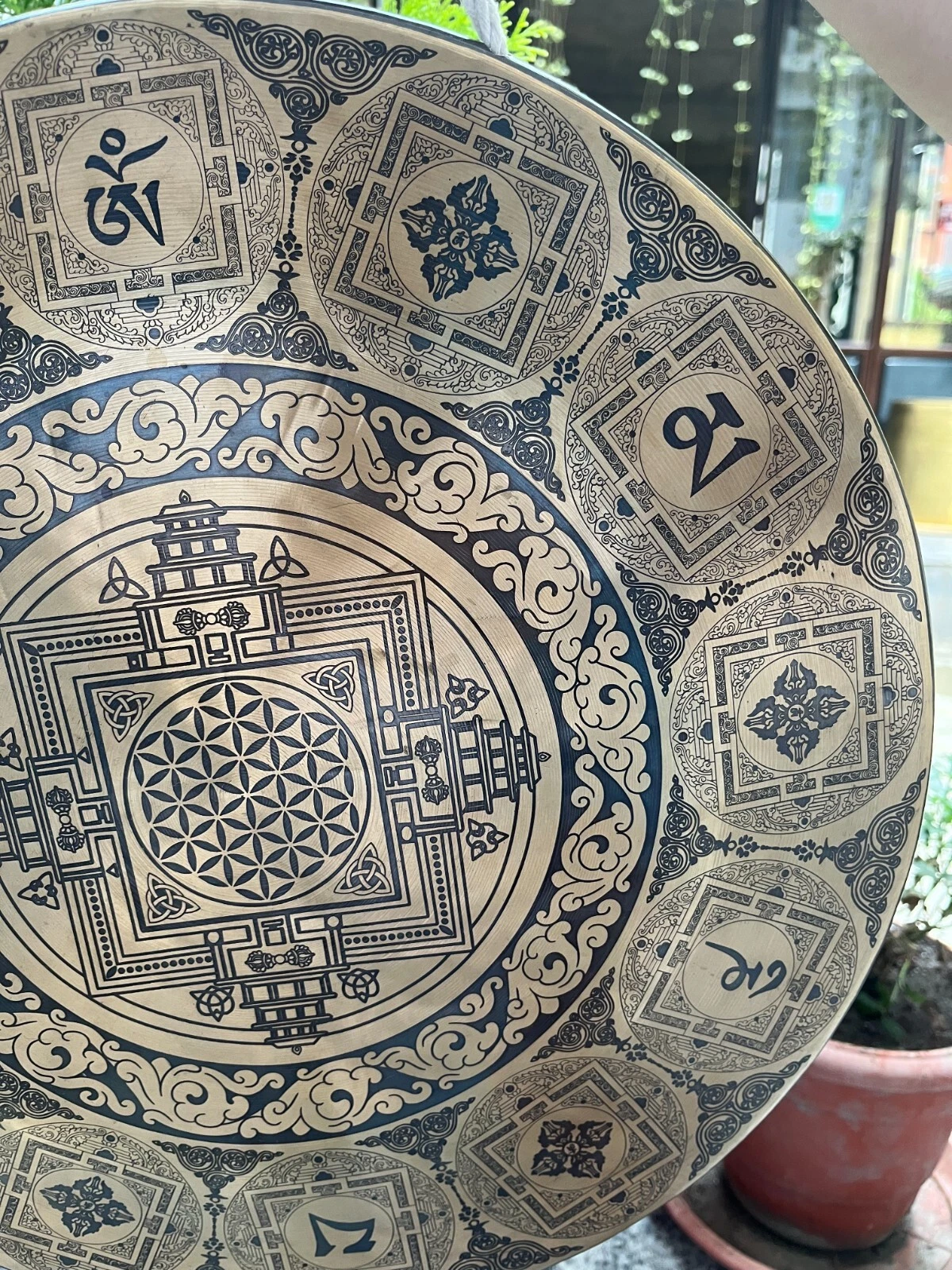 handcrafted tibetan gongs for chakra healing | symbol carved nepalese gongs handcrafted tibetan gongs for chakra healing | symbol carved nepalese gongs